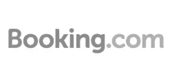 Greyscale Booking.com logo.