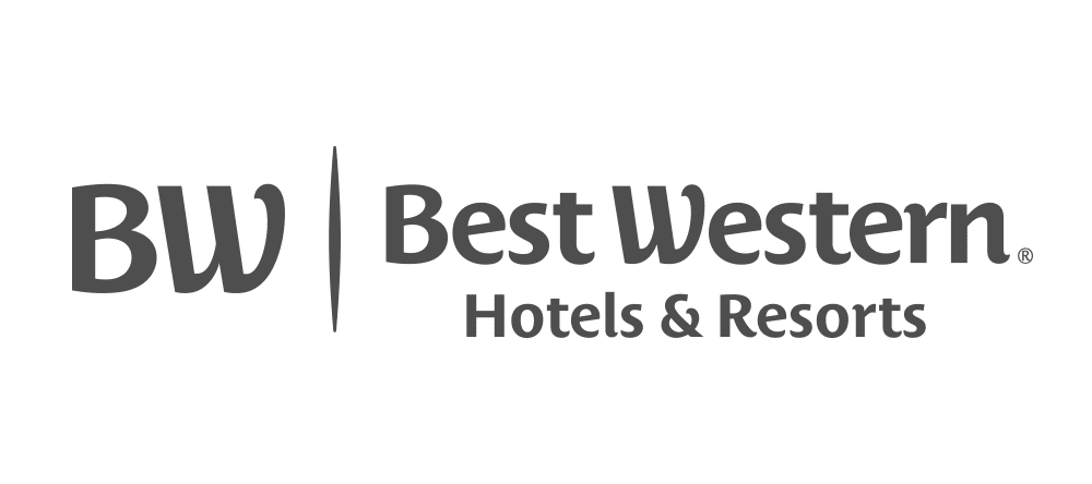 Greyscale Best Western logo.