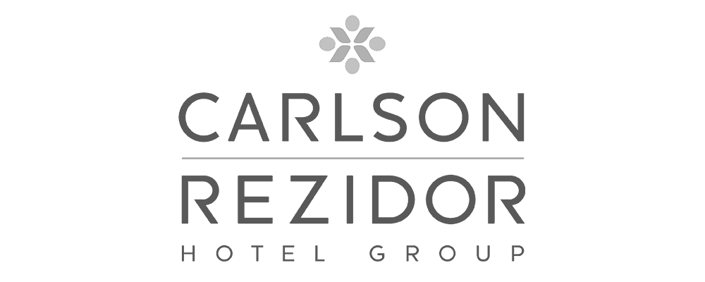 Greyscale Carlson Rezidor logo.