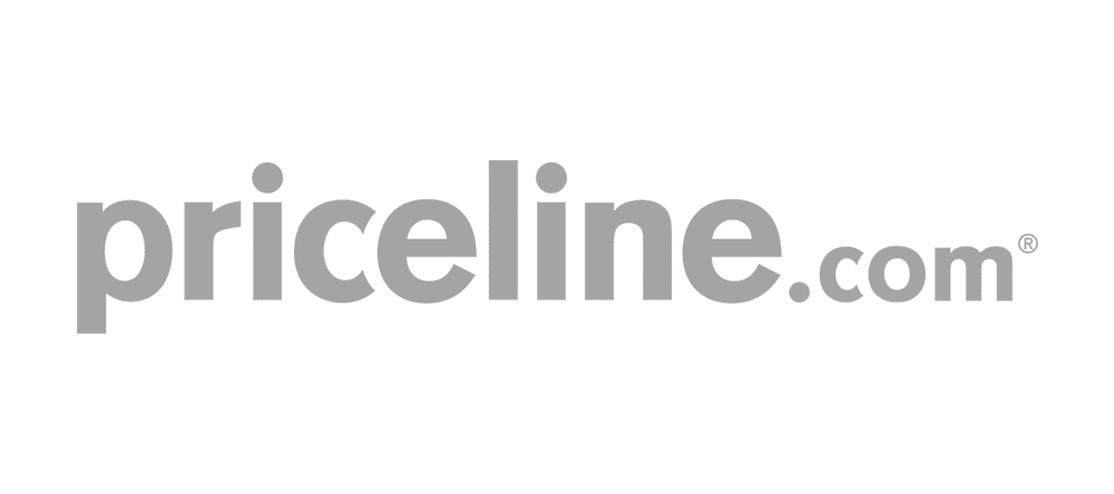 Greyscale Priceline.com logo.