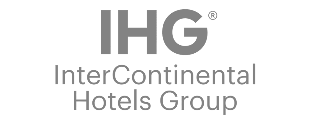 Greyscale IHG logo.