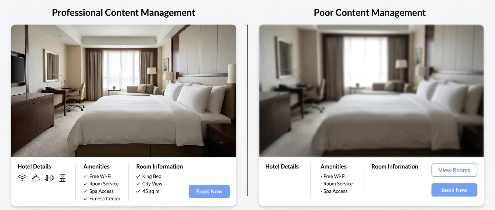 professional vs. poor content management2 Professional vs. Poor Content Management