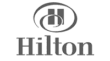 Greyscale Hilton logo.